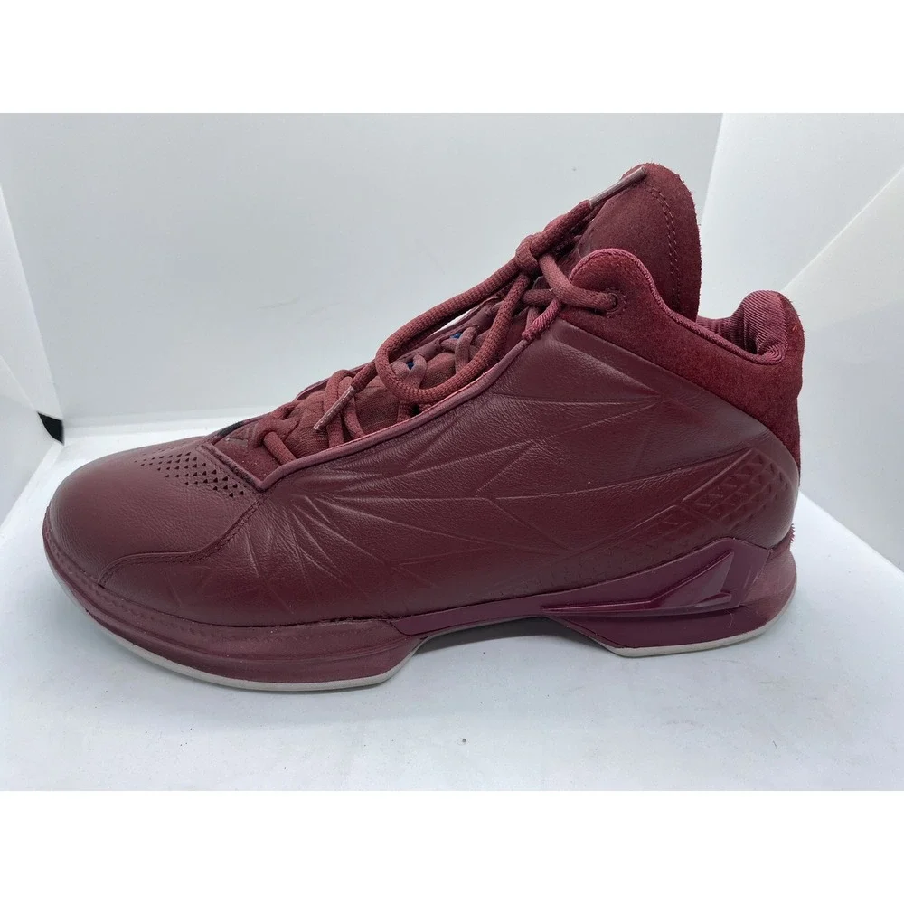 Brandblack 218 BB Leather High Top Sneakers Oxblood Red Mens 10